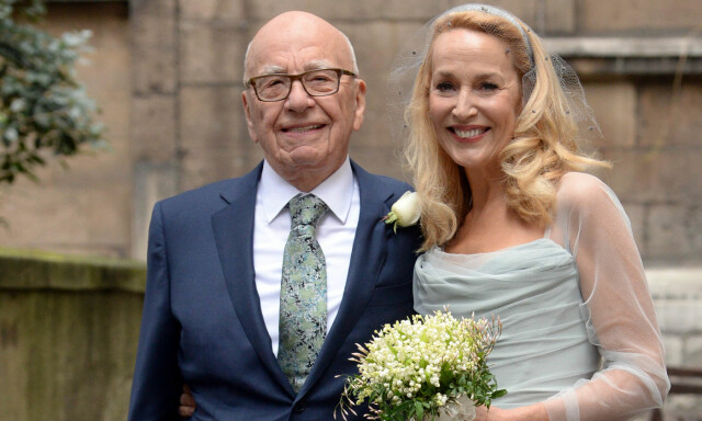 image: Nå er Jerry Hall og Rupert Murdoch gift
